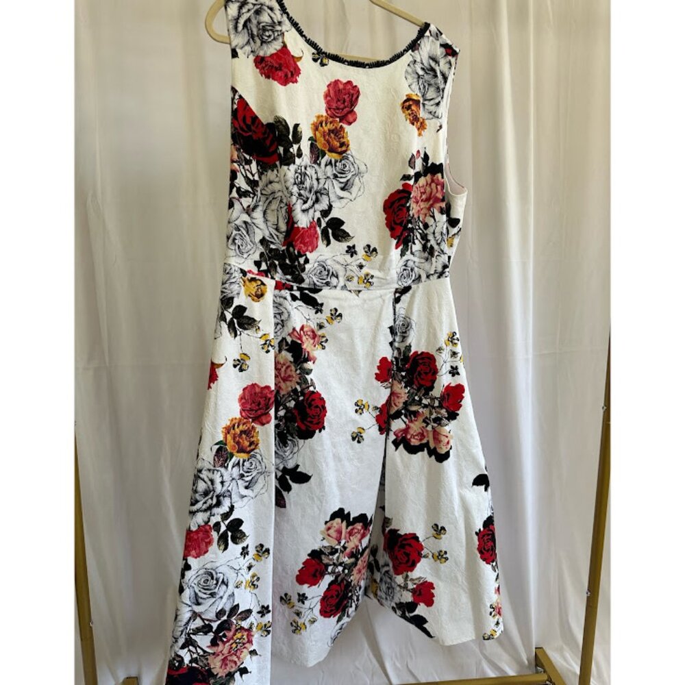 Adrianna Papell Women's Plus 22W Floral Printed Dress